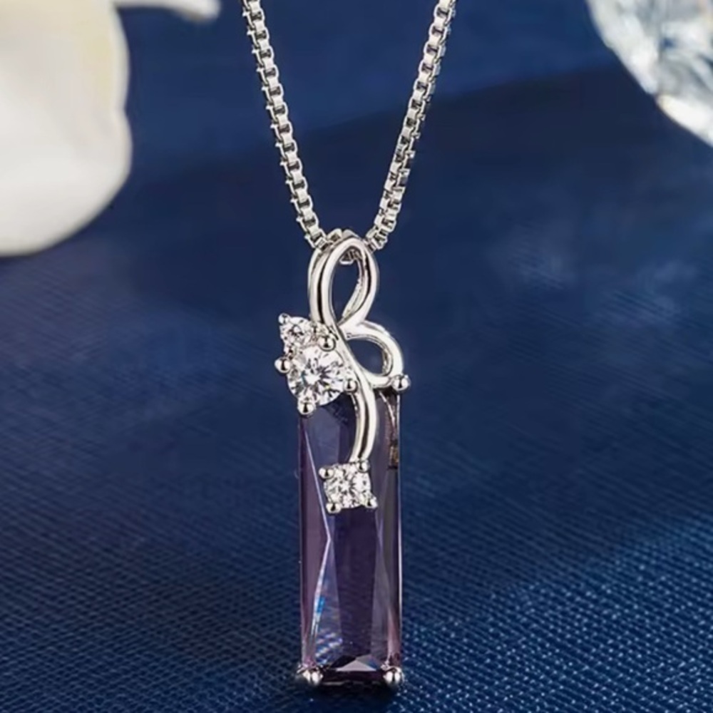 New Amethyst .925 Silver Necklace
